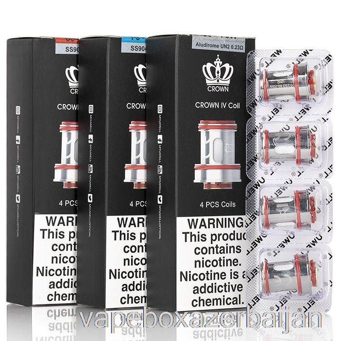 Vape Smoke Uwell Crown 4 Replacement Coils 0.2ohm Dual SS904L Coils